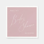 Serviette En Papier Baby shower Rose Dusty Whimsy (Devant)