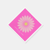 Serviette En Papier Baby shower rose fleur scandinave mignon personnal (Coin)