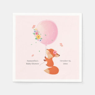 Serviette En Papier Baby shower rose floral