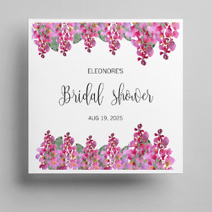 Serviette En Papier Baby Shower Rose Fuschia Wisteria 