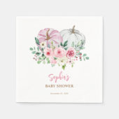 Serviette En Papier Baby shower rose petit Citrouille (Devant)
