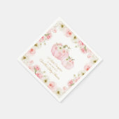 Serviette En Papier Baby shower rose petit Citrouille (Coin)