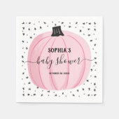 Serviette En Papier Baby shower rose petit Citrouille serviettes (Devant)