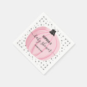 Serviette En Papier Baby shower rose petit Citrouille serviettes (Coin)
