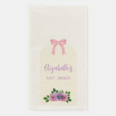 Serviette En Papier Baby shower rose Rose (Devant)