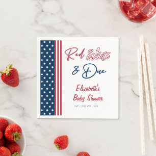 Serviette En Papier Baby shower rouge blanc et 4 juillet