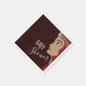 Serviette En Papier Baby shower rouge Princesse (Coin)
