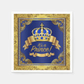 Serviette En Papier Baby shower Royal Blue Gold (Devant)