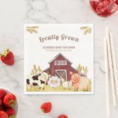 Serviette En Papier Baby shower Rustique Barnyard Farm Animaux (En situation)