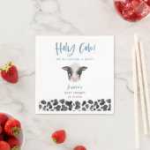 Serviette En Papier Baby shower rustique Bleu Sainte Vache (En situation)