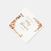 Serviette En Papier Baby shower rustique boho Automne (Coin)