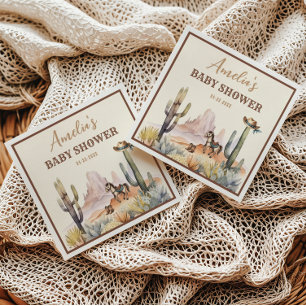 Serviette En Papier Baby Shower Rustique Boho Wild West Garçon