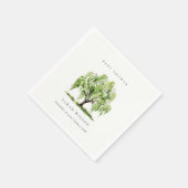 Serviette En Papier Baby shower rustique d'arrosage vert (Coin)