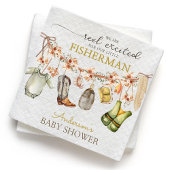 Serviette En Papier Baby shower rustique de pêche à la bobine