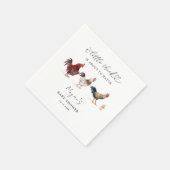 Serviette En Papier Baby shower rustique de poulet (Coin)