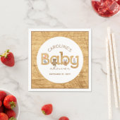 Serviette En Papier Baby shower Rustique des animaux forestiers (En situation)