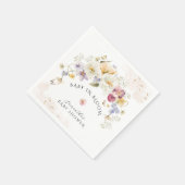 Serviette En Papier Baby shower rustique Fleur sauvage de fleurs (Coin)