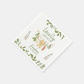 Serviette En Papier Baby Shower Rustique Vert Local (Coin)