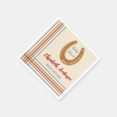 Serviette En Papier Baby shower rustique Western Horseshoe (Coin)