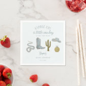 Serviette En Papier Baby shower Saddle Up Cowboy (En situation)