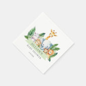 Serviette En Papier Baby shower Safari Adventure (Coin)