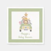 Serviette En Papier Baby shower Safari animal mignon (Devant)