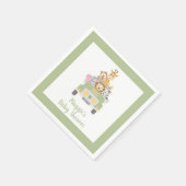 Serviette En Papier Baby shower Safari animal mignon (Coin)