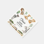 Serviette En Papier Baby shower Safari Animaux (Coin)