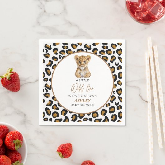 Serviette En Papier Baby shower Safari Baby Animals (En situation)