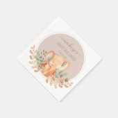 Serviette En Papier Baby shower Safari Elephant Aquarelle (Coin)