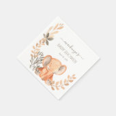 Serviette En Papier Baby shower Safari Elephant Aquarelle (Coin)