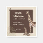 Serviette En Papier Baby shower Safari Jungle Giraffe (Devant)