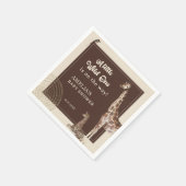 Serviette En Papier Baby shower Safari Jungle Giraffe (Coin)