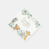 Serviette En Papier Baby shower Safari Little Wild One (Coin)