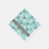 Serviette En Papier Baby shower Safari Motif Jungle Leaf (Coin)