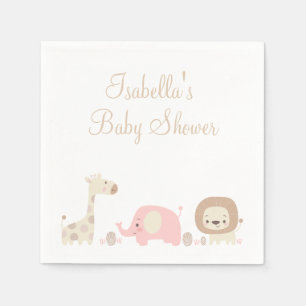 Serviette En Papier Baby shower Safari serviettes