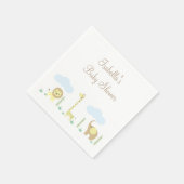 Serviette En Papier Baby shower Safari serviettes (Coin)