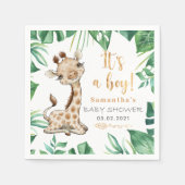 Serviette En Papier Baby shower Safari Wild Giraffe serviettes (Devant)