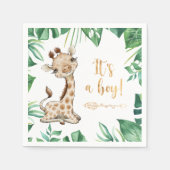 Serviette En Papier Baby shower Safari Wild Giraffe serviettes (Devant)