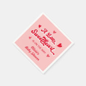 Serviette En Papier Baby shower Saint-Valentin Red Pink (Coin)
