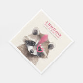 Serviette En Papier Baby shower sauvage de Mohawk Raccoon (Coin)
