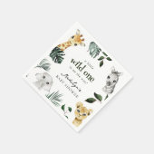 Serviette En Papier Baby shower sauvage d'une jungle (Coin)