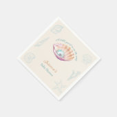 Serviette En Papier Baby shower Seashell Beach Little Pearl (Coin)