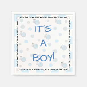 Serviette En Papier Baby shower Serviette standard "Snips & Snails"