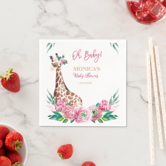 Serviette En Papier Baby shower serviettes (En situation)