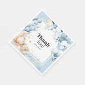 Serviette En Papier Baby shower serviettes Bleu ours Ballons (Coin)