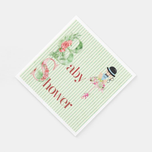 Serviette En Papier Baby shower serviettes pour garçon (Coin)