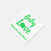 Serviette En Papier Baby shower Shamrock Baby Love (Coin)