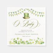 Serviette En Papier Baby shower Shamrock écocouleur (Devant)