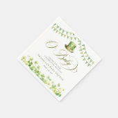 Serviette En Papier Baby shower Shamrock écocouleur (Coin)